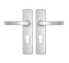 AXA curve schild PC55 met deurkruk blok aluminium F1