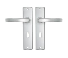 AXA curve schild SL56 met deurkruk blok aluminium F1