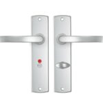 AXA curve schild WC63/8 met deurkruk blok aluminium F1