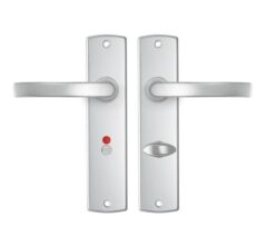 AXA curve schild WC63/8 met deurkruk blok aluminium F1