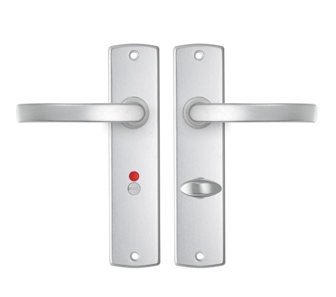 AXA curve schild WC63/8 met deurkruk blok aluminium F1