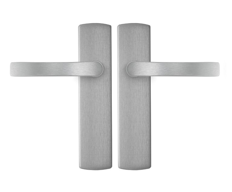 AXA curve klik schild blind met deurkruk blok aluminium F1