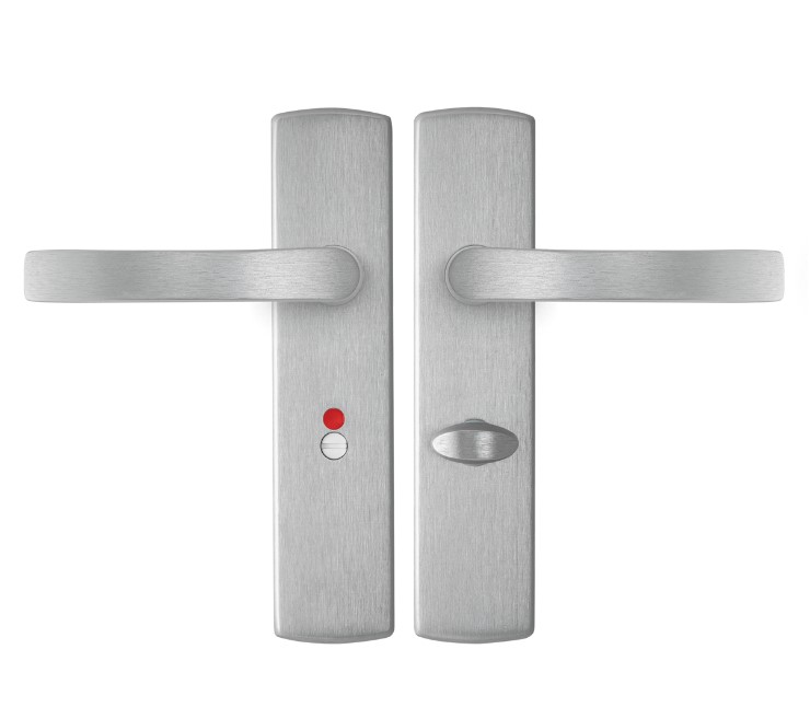 AXA curve klik schild WC63/8 met deurkruk blok aluminium F1