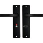 AXA Curve Schild WC63/8 Met Deurkruk Blok Aluminium Zwart