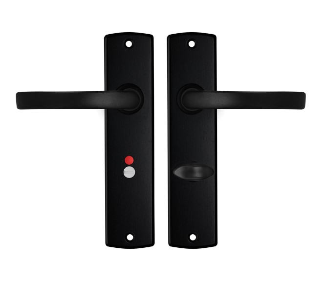 AXA Curve Schild WC63/8 Met Deurkruk Blok Aluminium Zwart