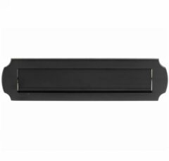 Briefplaat Art-Nouveau mat zwart