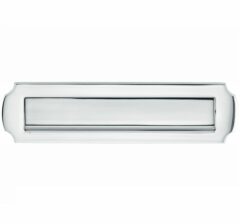 Briefplaat Art-Nouveau glans chroom