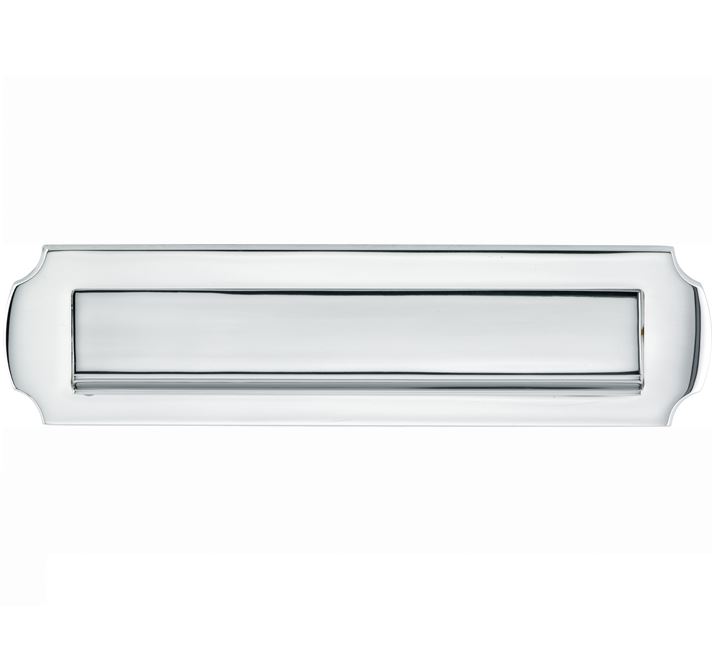 Briefplaat Art-Nouveau glans chroom