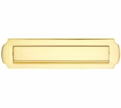 Briefplaat Art-Nouveau messing PVD