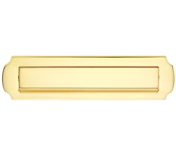 Briefplaat Art-Nouveau messing PVD