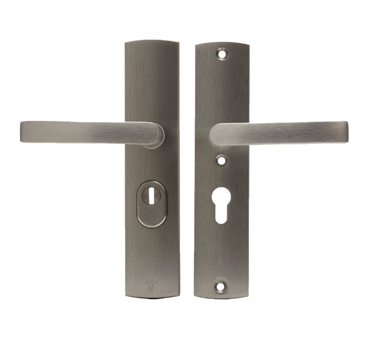 Axa Curve Plus RVS-Look PC72 Veiligheidsbeslag kruk/kruk met kerntrekbeveiliging SKG***