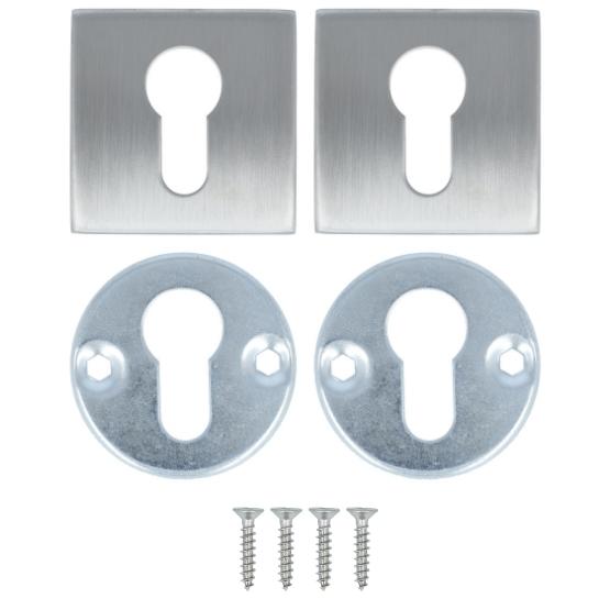 2 PC-plaatjes Vierkant RVS