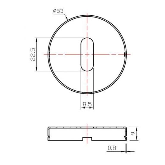 2 Sleutelplaatjes Rond RVS