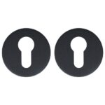 2 PC-Plaatjes Rond RVS/Zwart