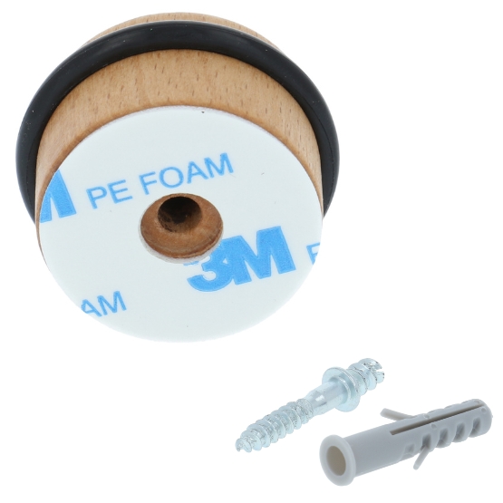 AMIG Deurstopper zelfklevend beukenhout Ø34 x 28 mm