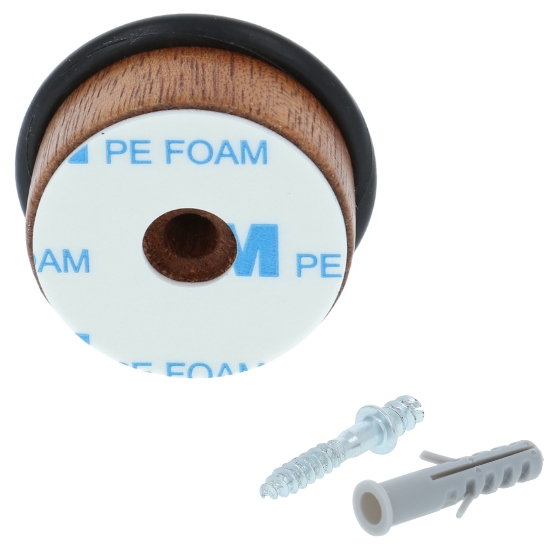 AMIG Deurstopper zelfklevend mahoniehout Ø34 x 28 mm