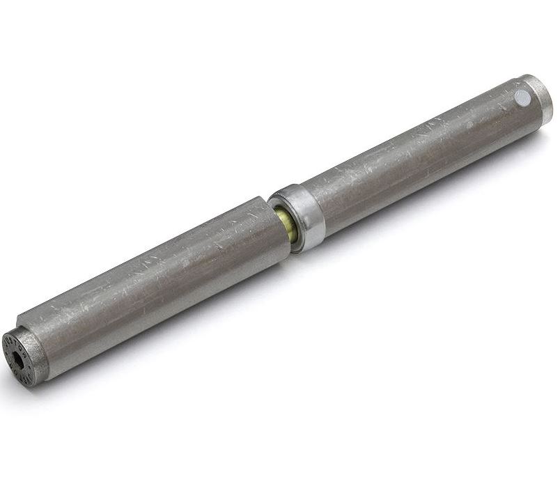 Aanlaspaumelle met veer en kogellager ring 235x22 mm rvs