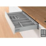 Bestekbak d:370-440mm - b:251-300mm zilverkleurig