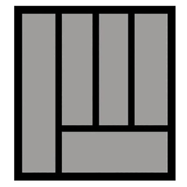 Bestekbak d:370-440mm - b:351-400mm zilverkleurig