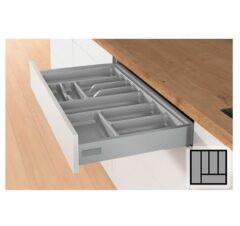 Bestekbak d:370-440mm - b:401-450mm zilverkleurig