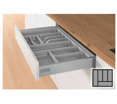 Bestekbak d:370-440mm - b:451-500mm zilverkleurig