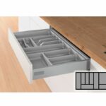 Bestekbak d:370-440mm - b:701-800mm zilverkleurig