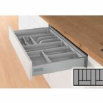 Bestekbak d:370-440mm - b:801-900mm zilverkleurig