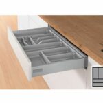 Bestekbak d:441-520mm - b:251-300mm zilverkleurig