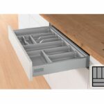 Bestekbak d:441-520mm - b:301-350mm zilverkleurig