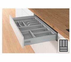 Bestekbak d:441-520mm - b:301-350mm zilverkleurig