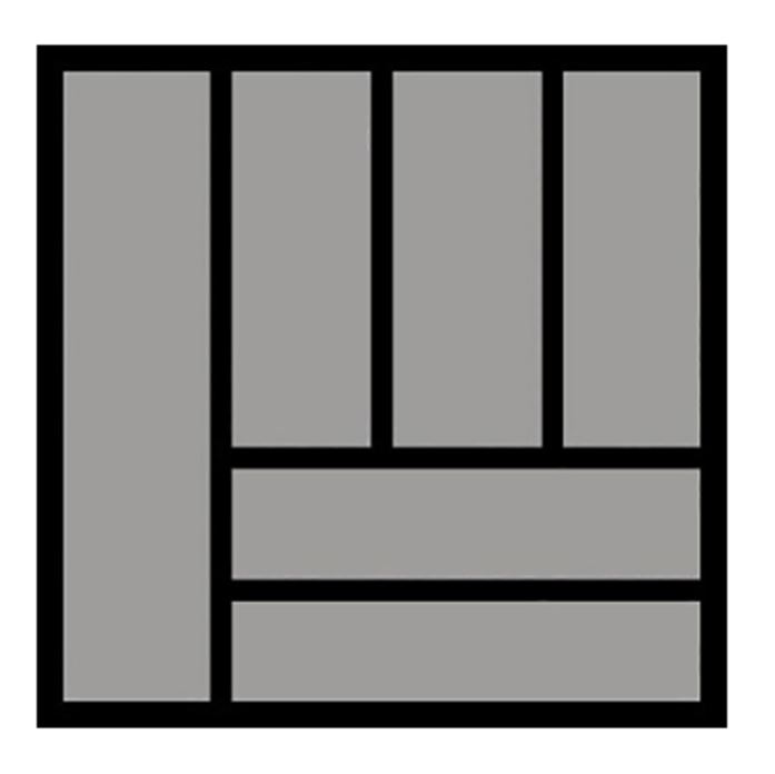 Bestekbak d:441-520mm - b:451-500mm zilverkleurig