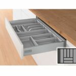 Bestekbak d:441-520mm - b:601-700mm zilverkleurig