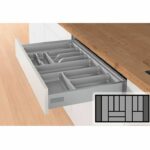 Bestekbak d:441-520mm - b:901-1000mm zilverkleurig