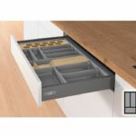 Bestekbak d:370-440mm - b:201-250mm antraciet