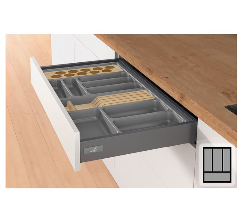 Bestekbak d:370-440mm - b:301-350mm antraciet