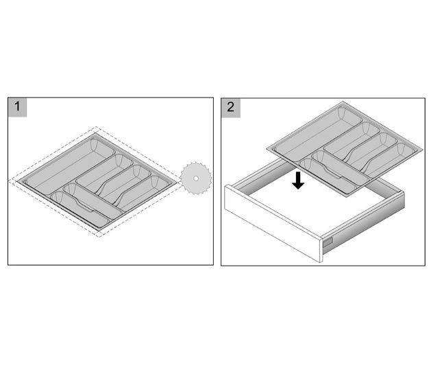 Bestekbak d:370-440mm - b:501-600mm antraciet