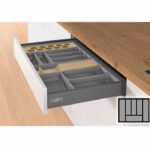 Bestekbak d:370-440mm - b:501-600mm antraciet