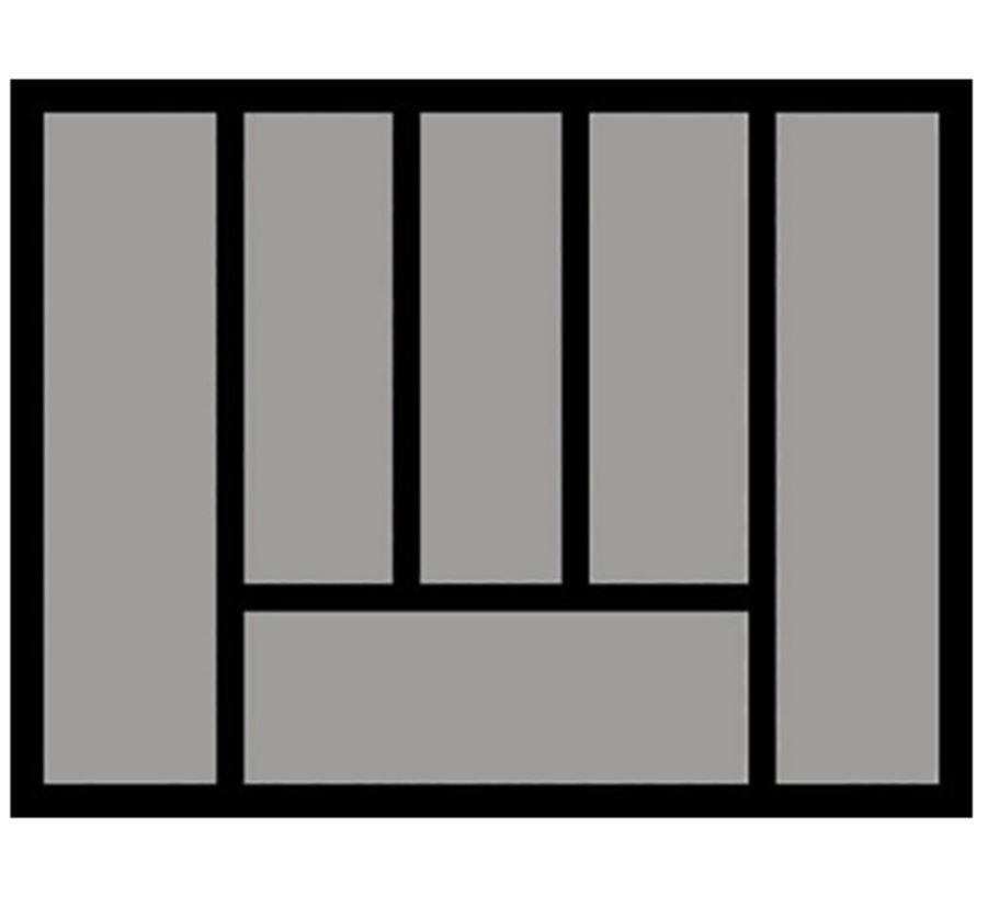 Bestekbak d:370-440mm - b:501-600mm antraciet