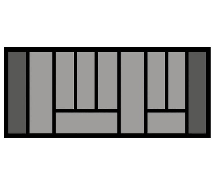 Bestekbak d:370-440mm - b:901-1000mm antraciet