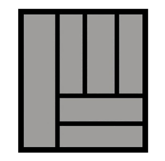 Bestekbak d:441-520mm - b:401-450mm antraciet