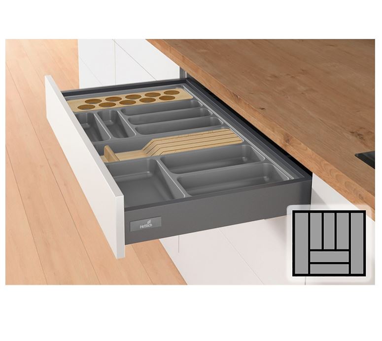 Bestekbak d:441-520mm - b:501-600mm antraciet