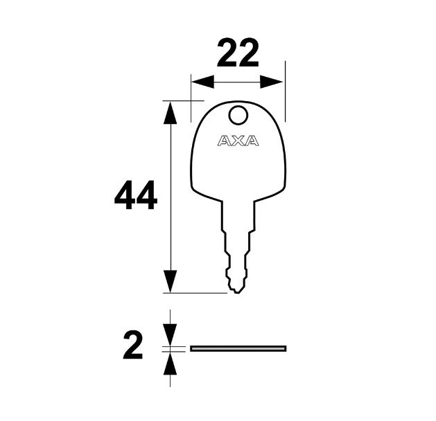 1 losse sleutel AXA 3990 - Afbeelding 2