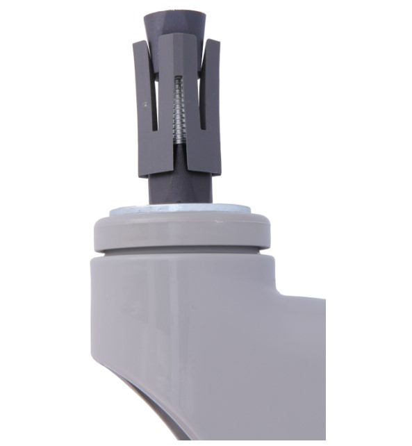 AMIG expander vierkant 27x27 mm voor zwenkwielen met gat en nylon beugel