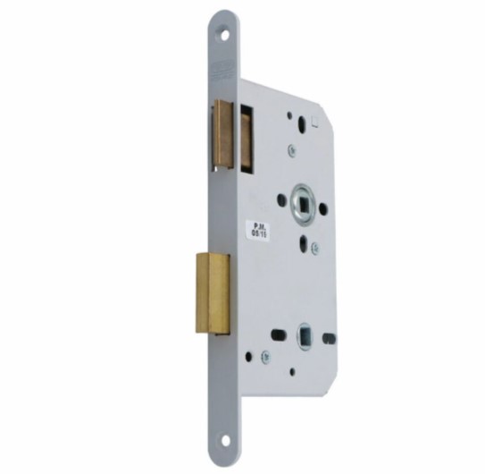 Nemef toilet-badkamer slot 644 DIN rechts WC72/8 met afgeronde voorplaat staal gelakte