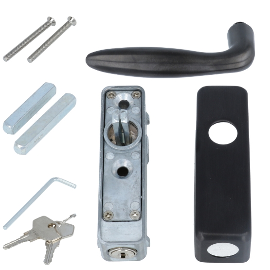 Draaikiepgarnituur BASICS LB18H-DKLOCK-O rechts PVD gunmetal