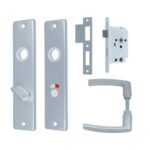 AXA set binnendeurbeslag WC63 + toilet-badkamerslot wit