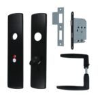 AXA set binnendeurbeslag WC63 + toilet-badkamerslot zwart