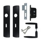 AXA set binnendeurbeslag SL56 + dag-nachtslot klavier zwart