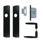 AXA set binnendeurbeslag blind + loopslot zwart