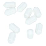 10 Aanslagdopjes voor deurkozijnen cilindrisch 7x13 mm wit